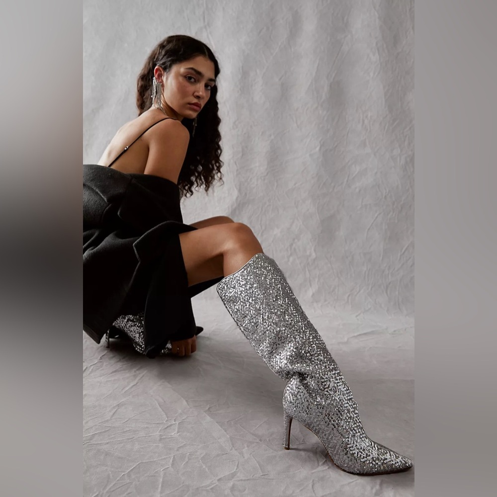 Free People Vicenza Palma sequined Knee -high boots